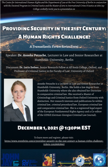 Providing Security in the 21st Century A Human Rights Challenge