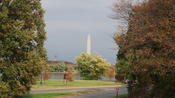 Sicht auf den Obelisk vom Ufer des Potomac