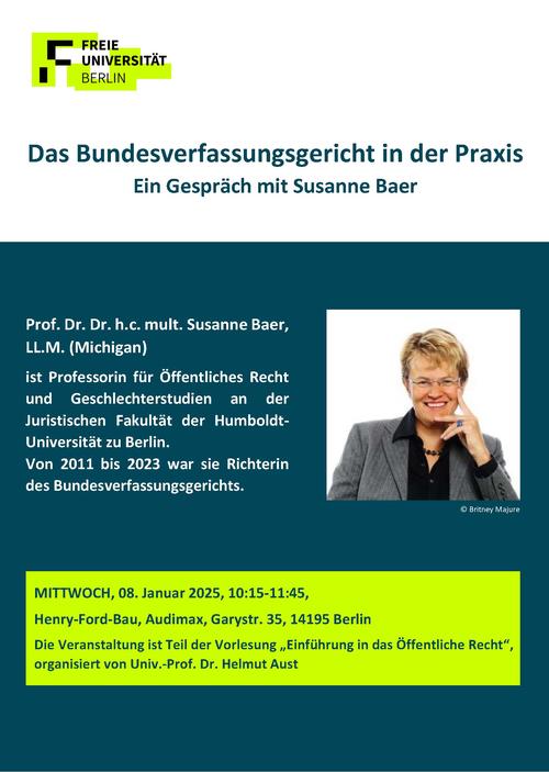 Poster_Veranstaltung mit Susanne Baer am 8.1.2025