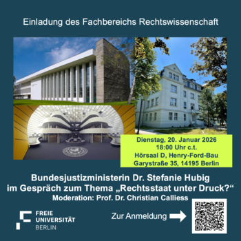 Ankündigung: Bundesjustizministerin Dr. Hubig im Gespräch am 20. Januar 2026