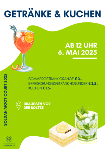 Getränke- und Kuchenverkauf Soldan Moot – Mai 2025