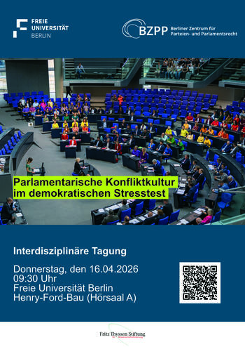 Plakat Parlamentarische Konfliktkultur