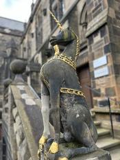 The Lion and Unicorn Staircase, created in 1690 by stonemason William Riddel, remains one of the few remaining curios from the old High Street site.