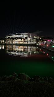 Campus der University of Miami bei Nacht