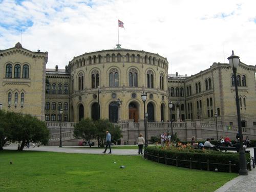 Der Sitz des norwegischen Parlaments